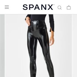 Spanx Faux Patent Leather Leggings